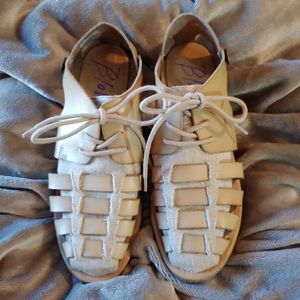 Blowfish Monaco Huaraches Leather & Linen Size 8.5